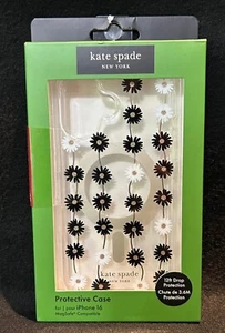 Kate Spade New York Case for Apple iPhone 16 MagSafe Black/White Daisy Chain NIB - Picture 1 of 9