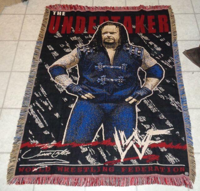 Vintage WWE stone Cold Triple H cena Throw Blanket Wrestling Steve Austin  60X50