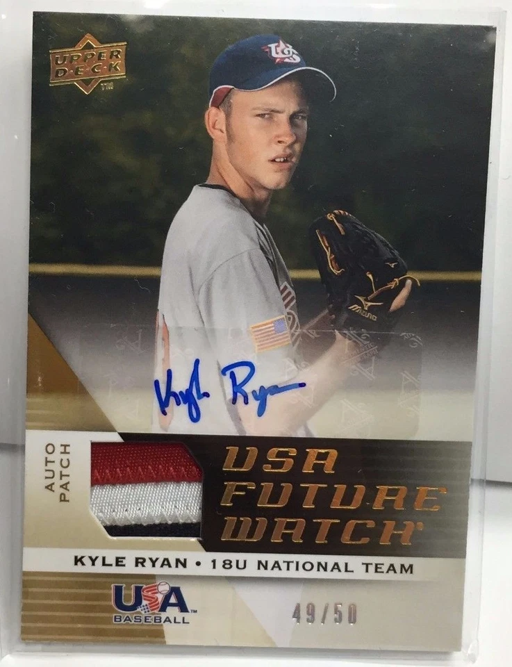 Kyle Ryan 2009 UD Siganture Stars USA 3 color GU Patch RC Auto #d 49/50 - TIGERS - Image 1 of 1