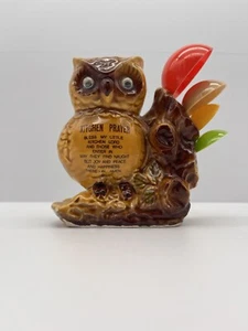 Owl Kitchen Prayer Measuring Spoons Mildura Collectible Made In Japan Vintage - Picture 1 of 14
