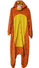Newcosplay Tiger Costume / Sleepwear Adult Sz L Hooded One Piece Button Front