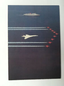 Airline Issue BRITISH AIRWAYS Concorde+Red Arrows- Aviation Airline Postcard