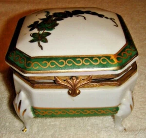 Kalk Eisenberg Porcelain Trinket Box La Vie En Rose Numbered 55/1126 Stamped - Picture 1 of 10