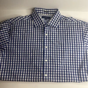 Tommy Hilfiger Blue and White regular fit 17 34/35 - Picture 1 of 4