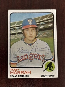 1973 Topps #216 Toby Harrah AUTO Texas Rangers AUTOGRAPH Signed - Picture 1 of 2
