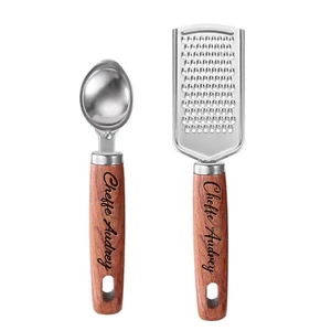 Personalized Kitchen Tools Cheese Grater and Ice Cream Scoop Wedding Favors Baby - Picture 1 of 7
