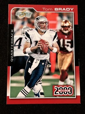 2012 Panini Score Tom Brady 2000 Rookie Flashback Reprint #316 Patriots - Image 1 of 2