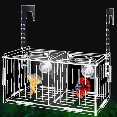 Caja Criadora para Pecera, Caja Criadora de Peces para Acuario, Guppy (2 Celdas) Foto 1 de 4