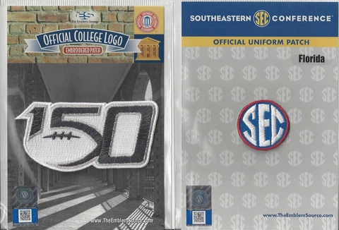 2019 NCAA College Football 150th Anniversary Florida SEC Conference Patch Combo Cover