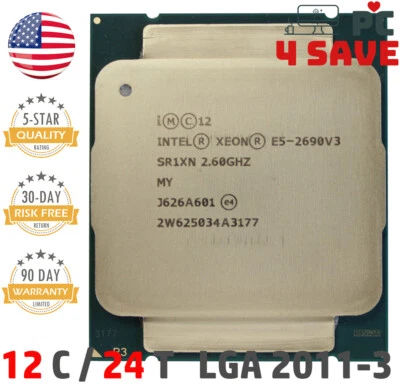 Intel Xeon E5-2690 V3 CPU 12-Cores 2.6 GHz 30MB LGA 2011-3 R3 Server SR1XN 135W - Image 1 of 2