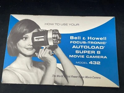 Manual De Colección para Cámara de Película Bell & Howell Focus-tronic Autoload 8mm Mod. 432 Foto 1 de 4