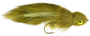 Fly Fishing Flies (Redfish, Trout, Pike, Bass) Lady Gaga Olive Fly (x 3) - Picture 1 of 2