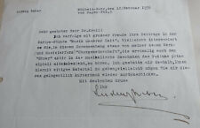 Composer Ludwig Weber (1891-1947): Letter Mülheim (Ruhr ) 1936 An Erwin Kroll
