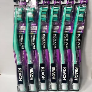Reach Total Care + Whitening Soft Regular Toothbrush Set of 6 Green DISCONTINUED - Picture 1 of 19