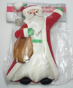 Nuevo Antiguo Stock Vintage Apliques Papá Noel Adorno de Navidad - Imagen 1 de 6