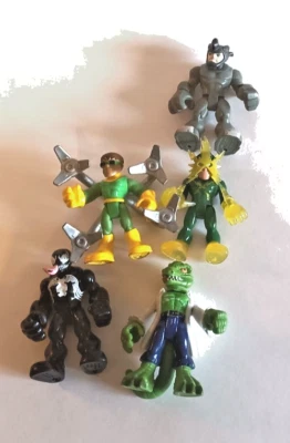 Playskool Spiderman Villain Lote de 5 Venom Doc Oc Rhino Lizard Electro Foto 1 de 4