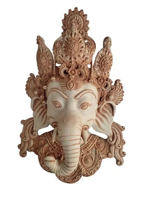 Ganesha Mask 16" with Gemstone Work Wall hanging Sculpture wall Decor Religious - Image 1 of 4