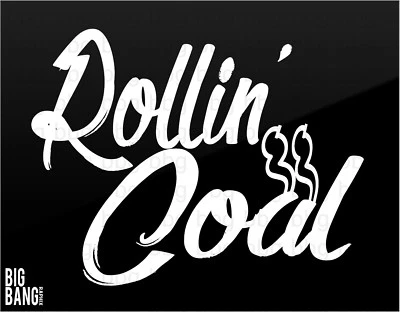 Calcomanía de vinilo Rollin' Carbón pegatina diésel pilas de hollín humo divertido camión ventana  Foto 1 de 3