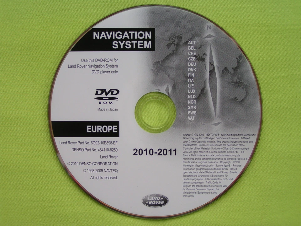 DVD NAVIGATION LAND ROVER DEUTSCHLAND + EUR. 2011 FREELANDER 2 L359 DENSO MMM2 - Bild 1 von 1