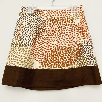 Falda para mujer Banana Republic marrón tostado granate forrada bolsillos talla 2P Petites Foto 1 de 4