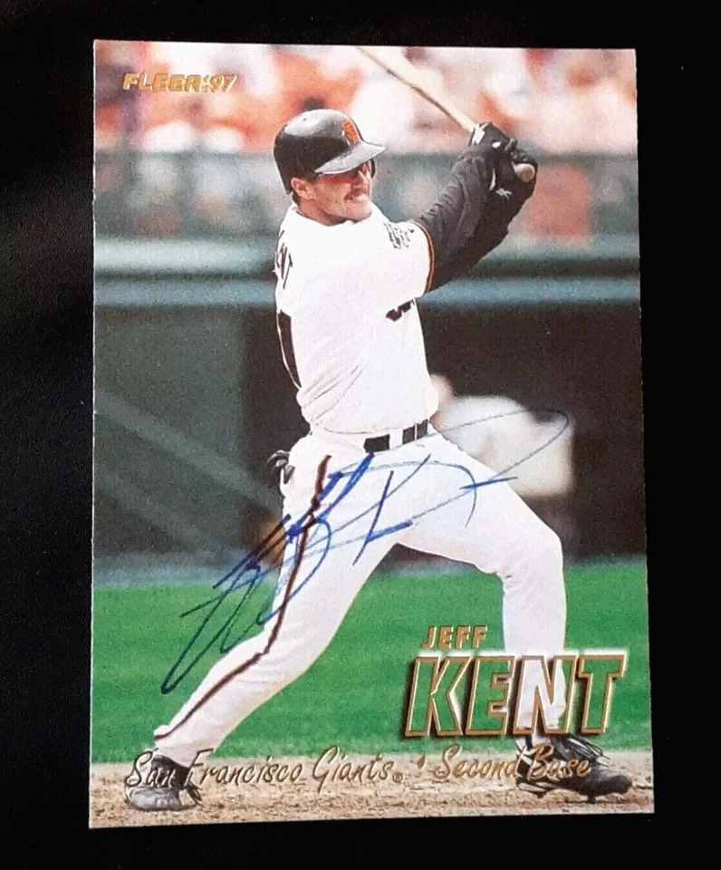 JEFF KENT MVP SAN FRANCISCO GIANTS SIGNED AUTOGRAPHED 1997 BASEBALL CARD - Image 1 of 1
