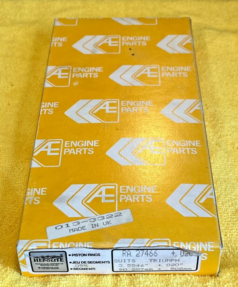 Hepolite-UK .020" oversize Piston Rings for 75-81 Triumph TR-7 - Image 1 of 1