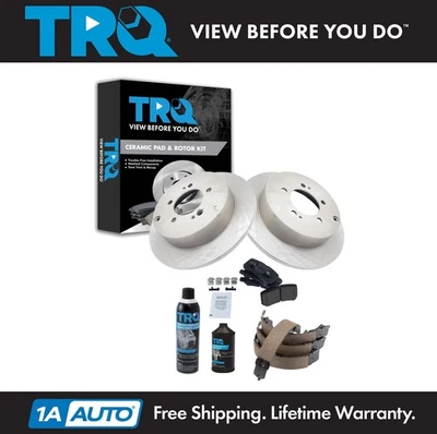 Kit de pastillas de freno trasero y rotor TRQ para Mitsubishi Outlander 2008-2011 Foto 1 de 4
