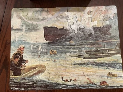 Whitman~Jigsaw Puzzle 63 Pieces Battle Off Port Arthur 1950’s By William Juhre - Image 1 of 4