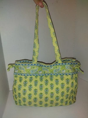 Bolso de hombro Vera Bradley verde cítrico y azul elefante y cachemira  Foto 1 de 4