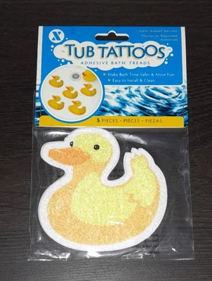 Tub Tattoos Adhesive Bath Treads Duck 5 Piece Set New in Package - Image 1 of 2