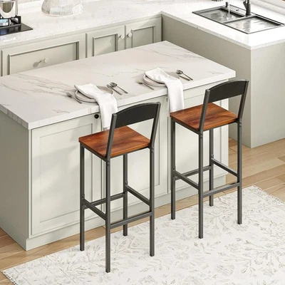 HOOBRO Taburetes de Bar Sillas de Bar Altura de Contador Taburetes de Bar para Isla de Cocina Foto 1 de 4