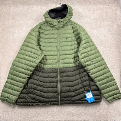 Columbia Westridge Down Hooded Puffer Coat Mens Size 4XLT Green NEW WITH TAGS - Image 1 of 4