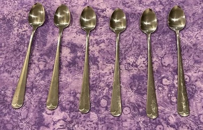 The Main Course MNF3 Iced Tea Spoons Korea Stainless Flatware Set of 6 Vintage - Image 1 of 4