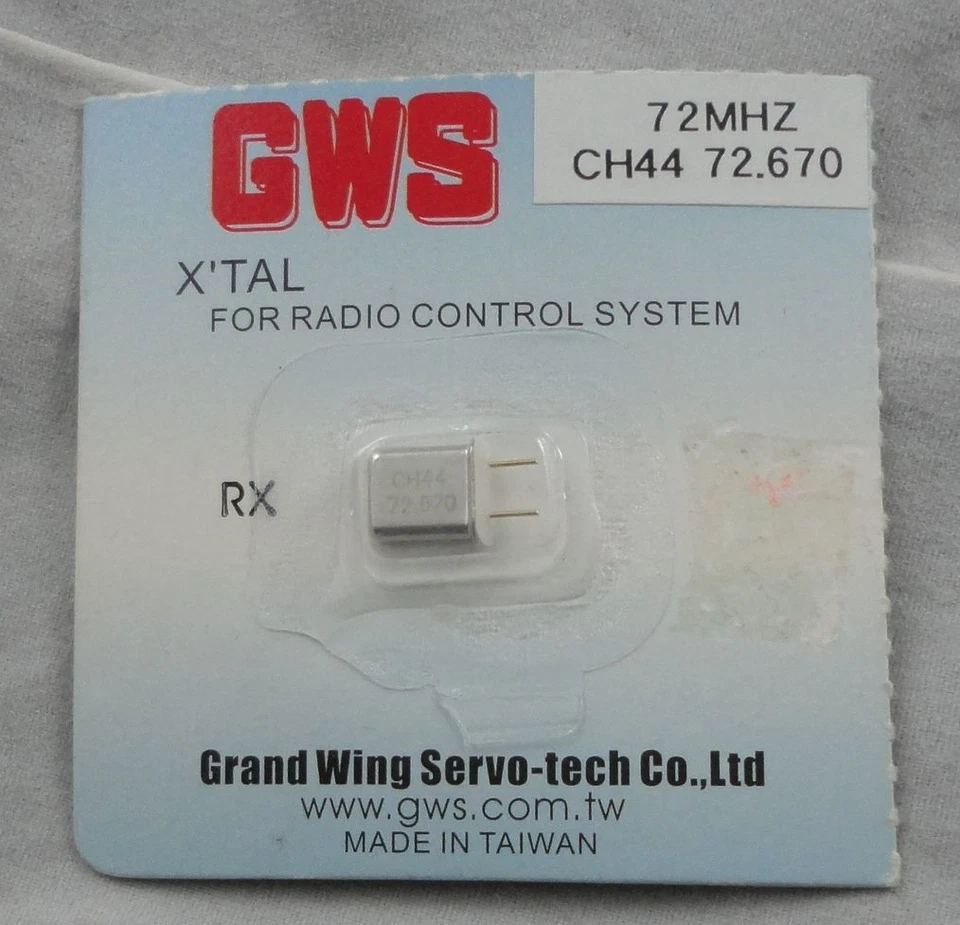 Grand Wing Servo GWS GWSUM-1 72Mhz Pico/Naro Receiver Crystal CH44 72.290Mhz - Image 1 of 1