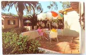 Las Casitas Bungalow Avalon CA Postkarte Vintage Chrom Santa Catalina Insel - Bild 1 von 2