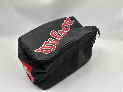 Винтажная водонепроницаемая портативная сумка для хранения спортивной обуви Wilson 9 x 6 x 6 дюймов черная - Изображение 1 из 4