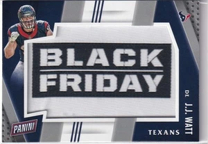 J.J. WATT 2016 Panini Black Friday Manufactured Patches #6 Texans - Picture 1 of 2
