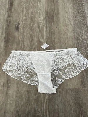 Ann Summers Hollywood White Lace Shorts Size 10 - FREE POST - Image 1 of 4