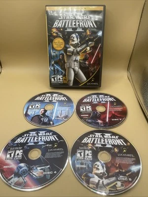 Star Wars Battlefront II 2 - 2005 PC Game - *NO DISC 1* Discs 2,3,4,5 ONLY - Image 1 of 2
