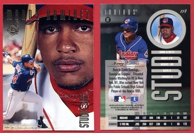 Leaf Studio #114 1996 * Manny Ramírez * Cleveland Indians Foto 1 de 3