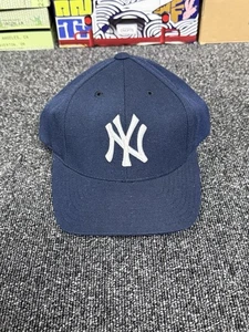 Vintage Logo Athletic New York Yankees Snapback Hat MLB Baseball Blue Cap - Picture 1 of 2