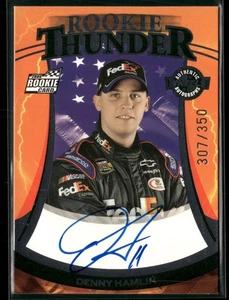 2006 Press Pass Wheels Rookie Thunder Denny Hamlin Rookie Auto /350 RARE - Picture 1 of 2