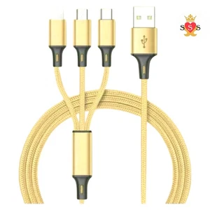 Cable de carga rápida universal 3 en 1 multi USB para teléfono Samsung e I 5 colores - Imagen 1 de 1
