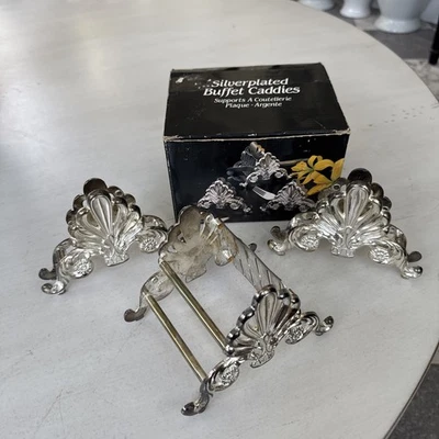 3 piezas CADDIES BUFFET PLATEADOS PARA UTENSILIOS DE CUBIERTOS Foto 1 de 4