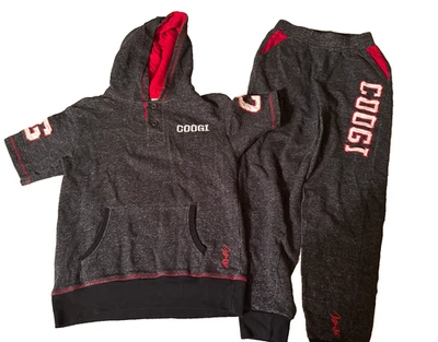 Coogi Niños Pullover Sudadera con Capucha Sudadera y Pantalones Talla 12 Gris Rojo #87 Juvenil Foto 1 de 4