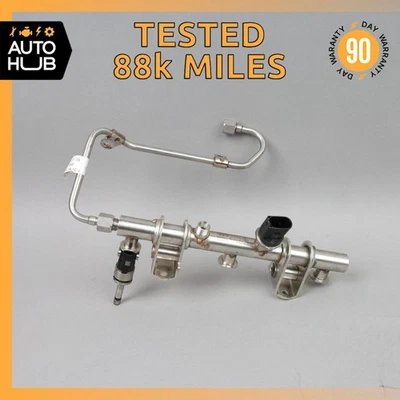 Línea de riel de inyección de combustible Porsche Macan Cayenne 14-18 con inyectores izquierdo OEM 88k Foto 1 de 4