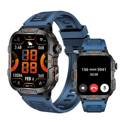 Military Smart Watch Men(Answer/Make Call) Outdoor Smartwatch with Flashlight#A+ - Image 1 of 4