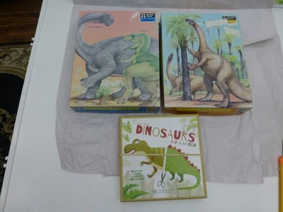 Lot of 2 Dinosaur Puzzles 200 Piece Plateosaurus & Allosaurus/Camarasaurus - Image 1 of 4