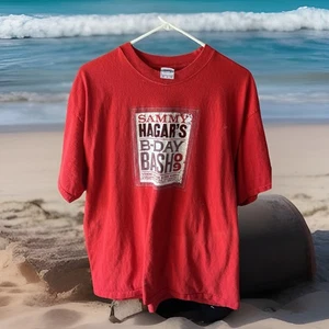 Camisa de cumpleaños Sammy Hagar - 2009 CABO WABO ANUAL (talla XL) roja Van Halen - Imagen 1 de 2