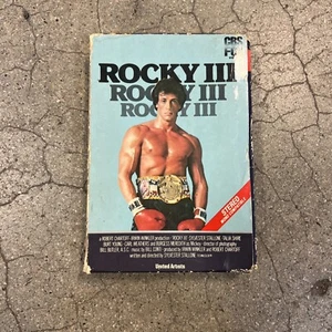1982 Rocky III - 3 VHS Tape - CBS Fox Video Big Box Red Label Pull Out - Picture 1 of 21